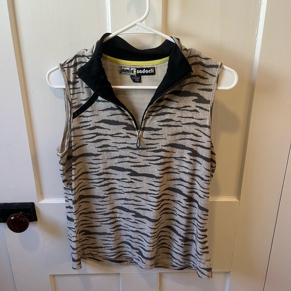 Jamie Sadock Animal Print Golf Tank Top Medium